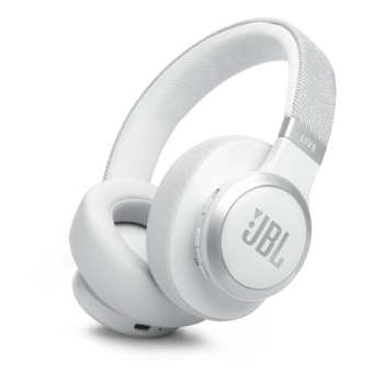 5911315 (JBLLIVE770NCWHT) Live 770NC Wireless True Adaptive Noise Cancelling Over-Ear Headphones Audio