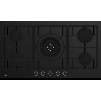 BCT90GG1 Beko 90 cm Black Glass Gas Cooktop