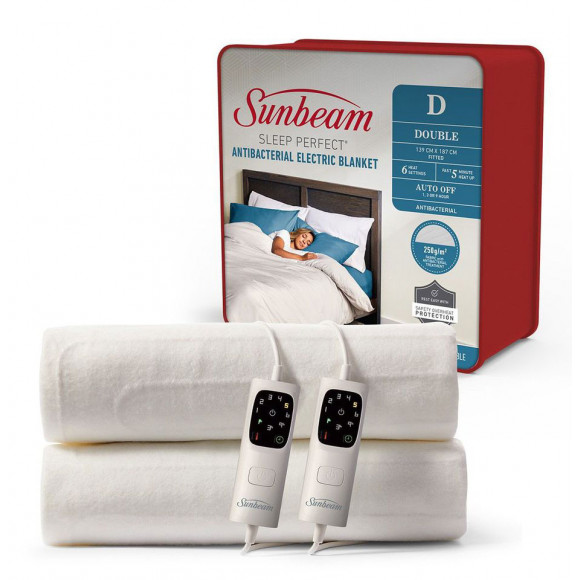 BLA6341 Sunbeam Sleep Perfect Antibacterial Electric Blanket - Double 