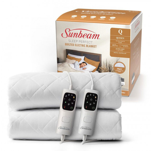 BLQ6451 Sunbeam Sleep Perfect Quilted Electric Blanket - Queen