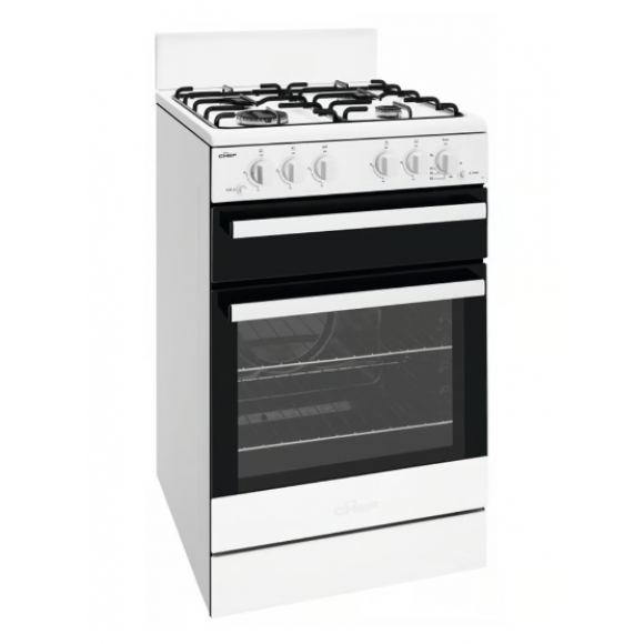CFG503WCH Chef 54cm Freestanding Cooker with Conventional Oven 