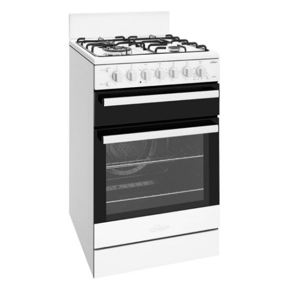 CFG517WCH Chef 54cm Freestanding Cooker - White