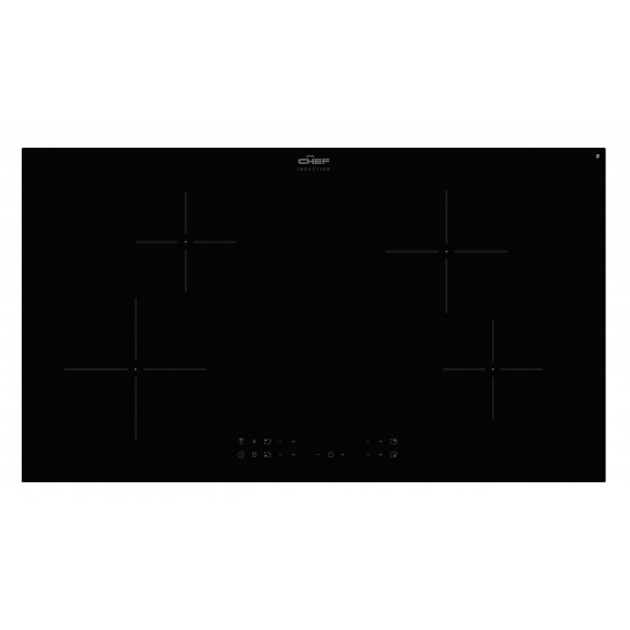 CHI944BB Chef 90cm 4 Zone Induction Cooktop