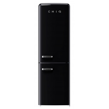 CRBM229NB CHIQ 231 L Retro Bottom Mount Fridge - Retro Black 