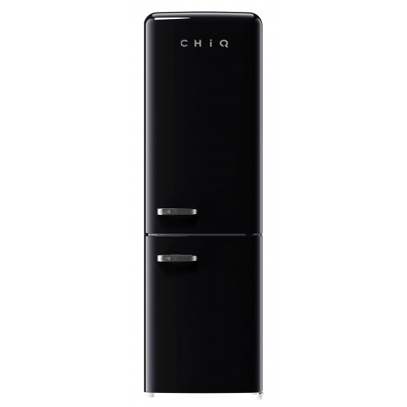 CRBM229NB3 CHIQ 231 L Retro Bottom Mount Fridge - Black