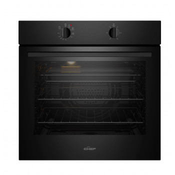CVE612DB Chef 60cm Fan Forced Built-In Electric Oven in Black Finish
