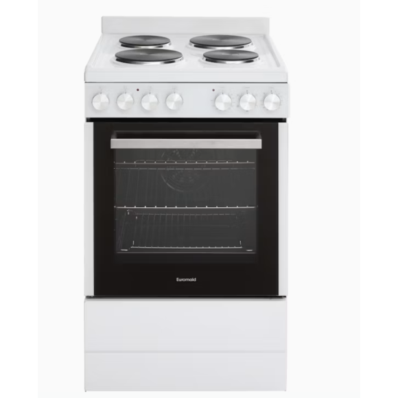 EFS54FC-DCW Euromaid 54cm Freestanding Electric Oven With Ceramic Cooktop