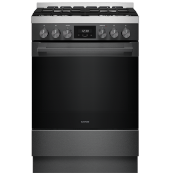 EFS6010APDFB Euromaid  60cm 11 Function Pyrolytic Dual Fuel Freestanding Cooker 