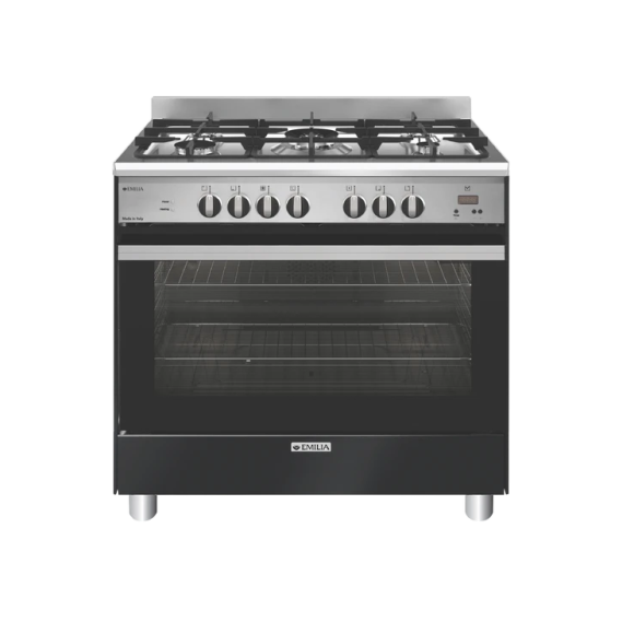 EM965GEMB Emilia  90cm Dual Fuel Cooker - Matt Black 
