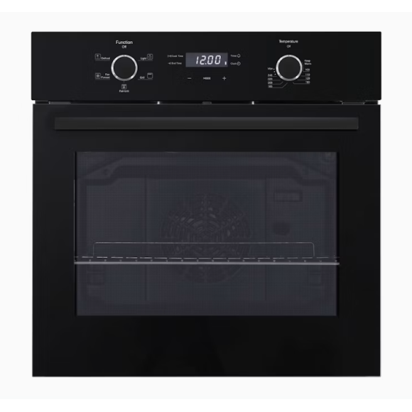EMF65EN Emilia 60cm 5-Function Black Electric Fan Forced Oven