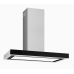 GQA90TBLED Glem 90cm Square Profile Off Board Canopy Rangehood with Shadow Proof Lighting