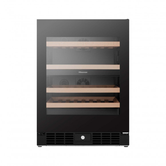 HRWC46B Hisense 46 Bottle Dual Zone Wine Cabinet - Black 