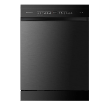 HSAP16FB Hisense 16-Place Setting Freestanding Dishwasher - Black Steel