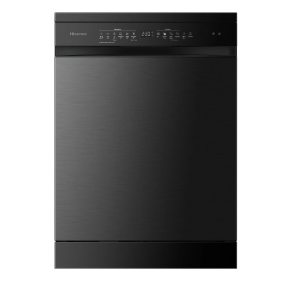 HSAP16FB Hisense 16-Place Setting Freestanding Dishwasher - Black Steel