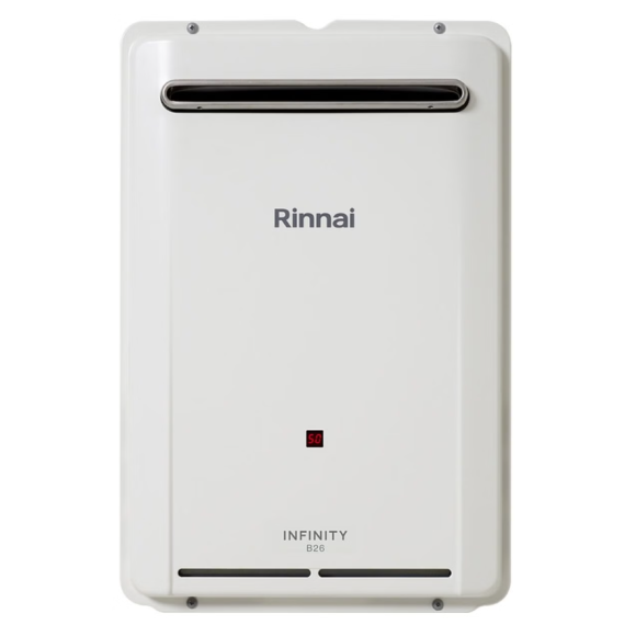 INF26L60B Rinnai 26 L Infinity Continuous Flow LPG Gas Hot Water Pre-Set 60 Degrees