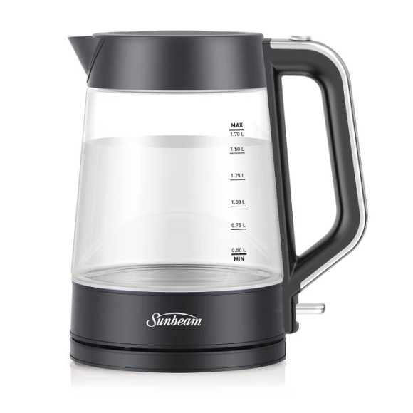 KE6460 Sunbeam  Black Classics 1.7L Glass Kettle