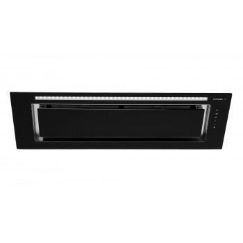 KLS-9GLASSBLKSP Schweigen 90cm  Silent Black Glass Undermount Rangehood