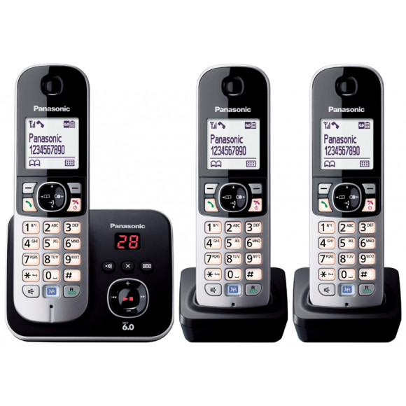  KX-TG6823ALB Panasonic Cordless Phone System 