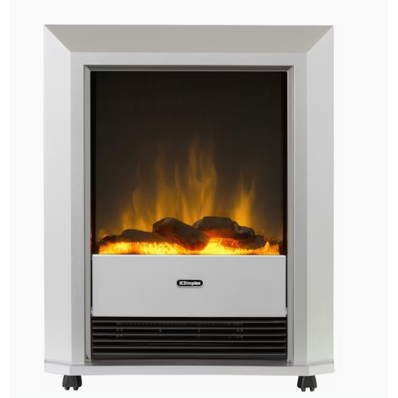 LEE SILVER Dimplex 2kW Optiflame Portable Electric Fire 