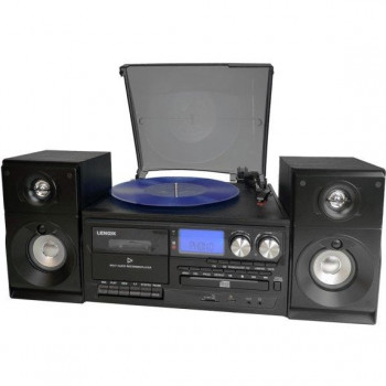 CD114BL Lenoxx Home Entertainment System with CD/MP3/Turntable/Cassett 