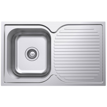 NTS100X1 Norj Single Bowl Top Mount Sink with Drainer