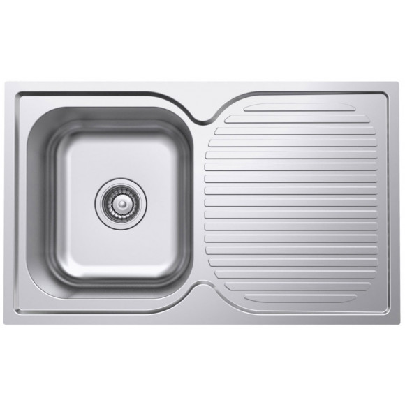 NTS100X1 Norj Single Bowl Top Mount Sink with Drainer