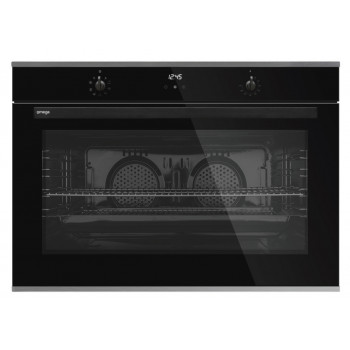 OBO960XB Omega 90 cm Black Glass Electric Oven