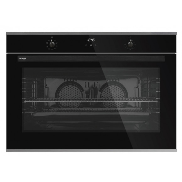 OBO960XB Omega 90 cm Black Glass Electric Oven