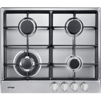 OCG64X Omega 60cm Statinless Steel 4 Burner Gas Cooktop