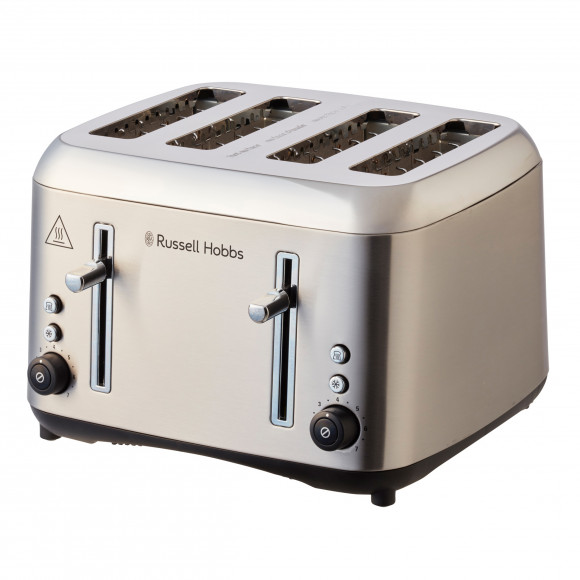 RHT514BRU Russell Hobbs 4 Slice Toaster - Brushed Stainless Steel