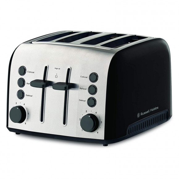 RHT94BLK Russell Hobbs Brooklyn 4 Slice Toaster - Black 