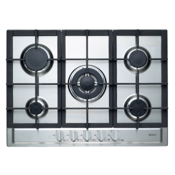 SEC75GWI Emilia  70cm 5 Burner Gas Cooktop Stainless Steel 