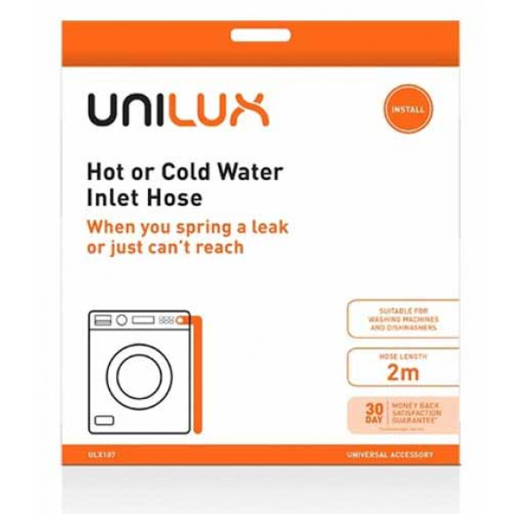 ULX107 Unilux Hot or Cold Water Inlet Hose Washer/Dryer Accessory