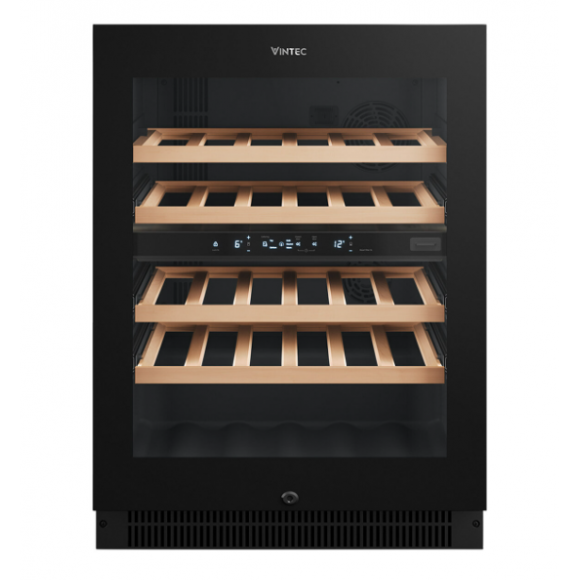 VWD820SCB-X Vintec 40 Bottle Dual Zone Wine Cabinet - Black 