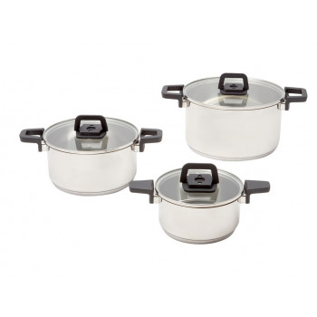 WH3P04SS Westinghouse 3 Piece Nesting Pot & Pan Set 