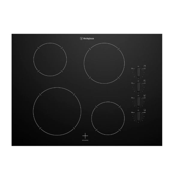 WHC742BE Westinghouse  70cm 4 Zone Ceramic Cooktop 