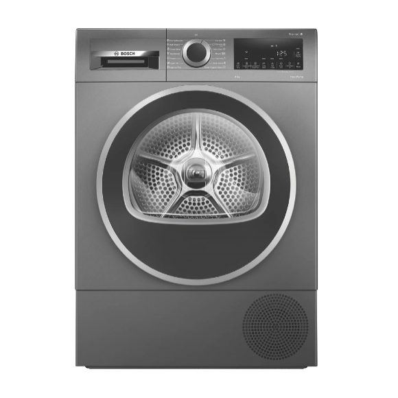 WQG235DRAU Bosch 8 KG Series 6 Grey Heat Pump Dryer 