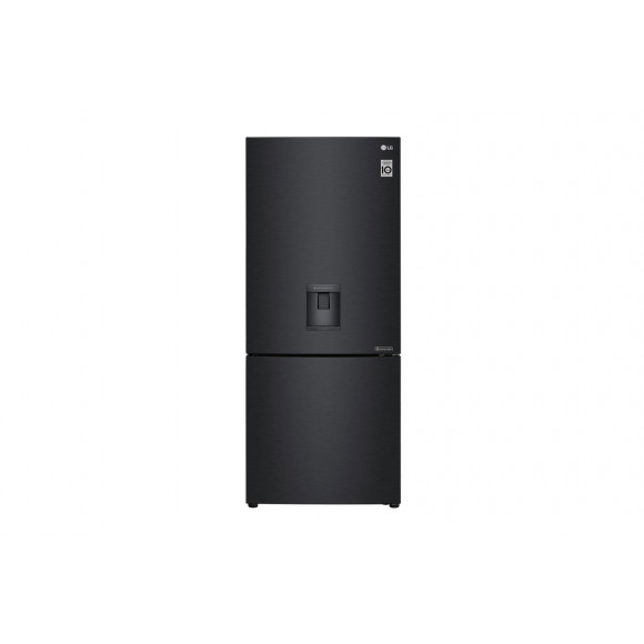 GB-W455MBL LG  420 L Bottom Mount Fridge with Door Cooling in Matte Black Finish